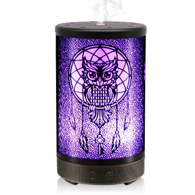 Daroma Owl Essential Oil Diffuser,100ml Metal Aromatherapy Ultrasonic CoolMist
