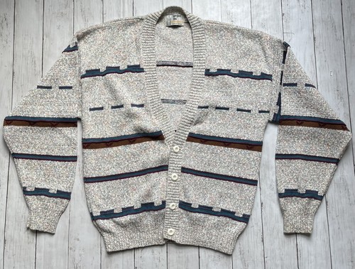 Vtg London Fog Mens L Sweater Cotton 
