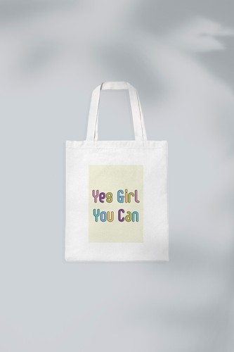 Yes Girl You Can Tote Bag, motivational quotes, you have got this, Postivie - Picture 3 of 6