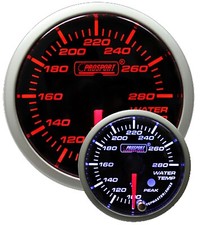 Medidor de temperatura del agua - Serie Premium con retiro de pico y advertencia ámbar/blanco 52 mm