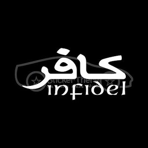 Infidel-Sticker-American-Army-Car-Window-Vinyl-Decal-US-Non-Believer-Anti-Muslim