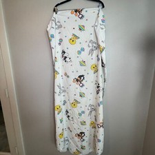 Vtg Fitted Crib Sheet Baby Looney Tunes Bugs Bunny Tweety Sylvester 90s Gerber