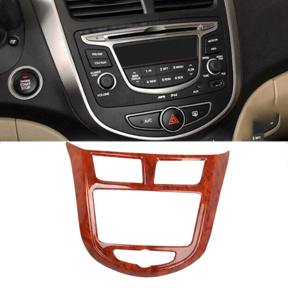 Brown Wood Grain Console Volume Adjustment Panel Trim For Hyundai Accent 12-2017