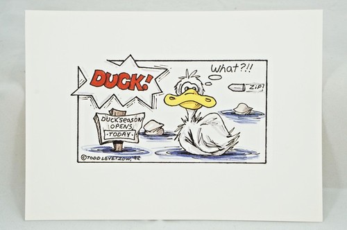 1992 Comic Hunting Funny Duck Hunt Humor Todd Levetzow - Picture 4 of 5
