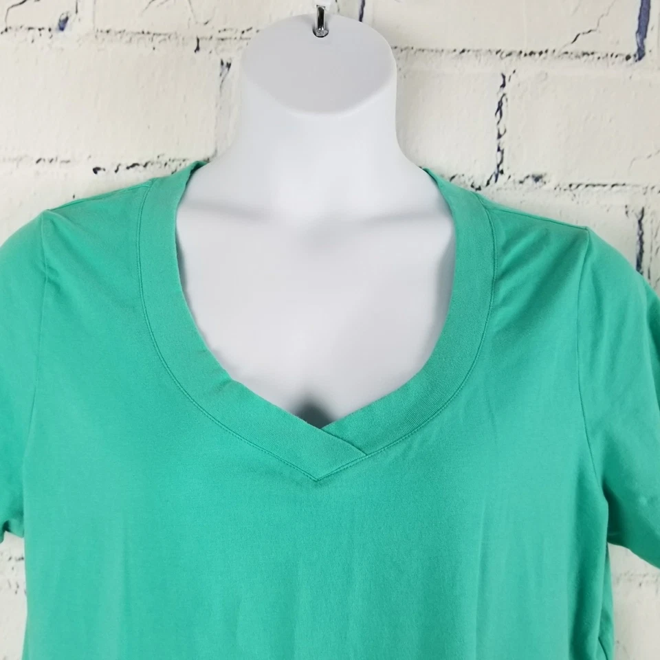Camiseta Lane Bryant Ajuste Moderno Talla Grande 18W 20W Verde Manga Corta Cuello Redondo  Foto 3 de 4