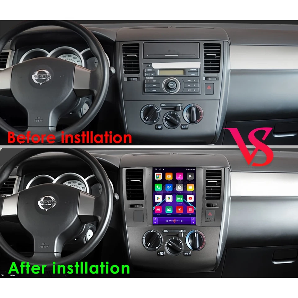 9.7" Touch Screen Android 12 Car Stereo Radio GPS For Nissan Tiida C11 2004-2013 - Image 3 of 4