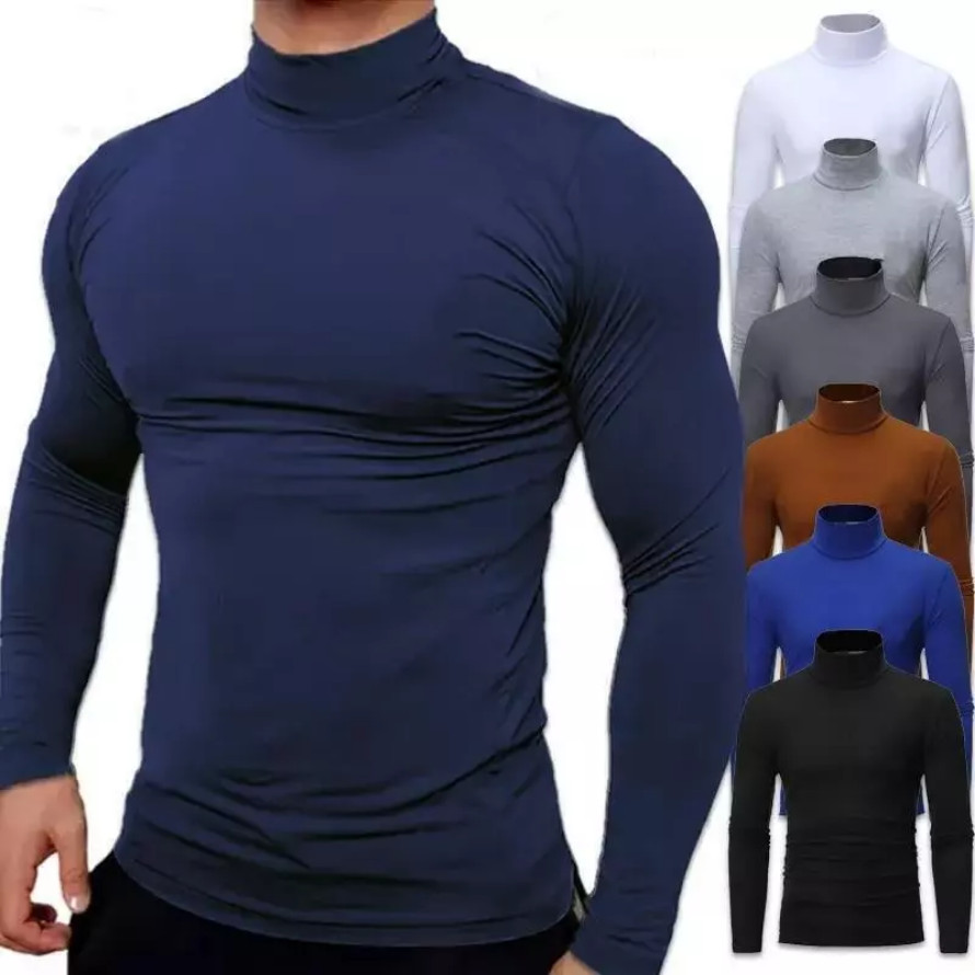 Sueteres Cuello De Tortuga Para Hombre Termica Camisa Termica Par El Invierno