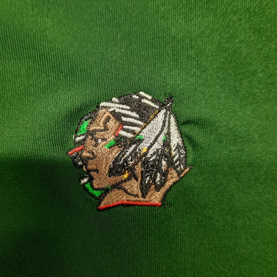 Under Armour Fighting Sioux Hawks UND Polo Shirt Mens Small North Dakota Green - Image 3 of 4