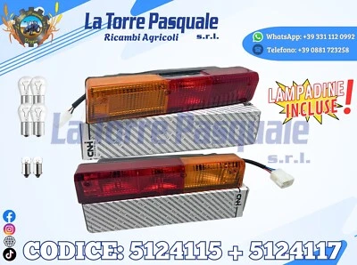 CNH COBO 5124115+5124117 FANALE POSTERIORE SX/DX TRATTORE FIAT LANDINI ECC CON LAMPADINE