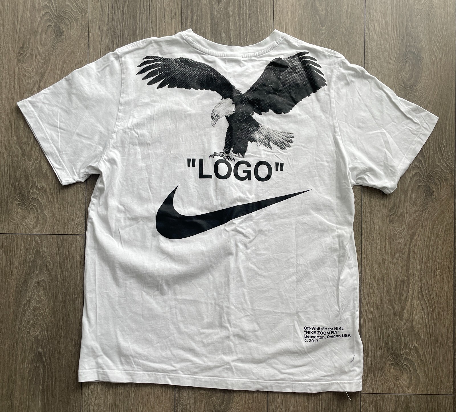 OFF WHITE X NIKE Nike x OFF WHITE NRG A6 T shirt smoking uomo bianca taglia XL