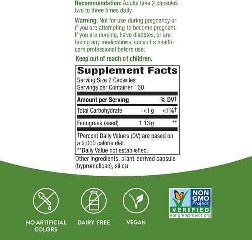 Nature's Way Fenugreek Seed, Traditional Lactation Supplement for Breastfeeding - Picture 4 of 8