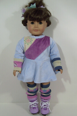 Velour Ice Skating Dress Leg Warmers Doll Clothes For 18 American Girl (Debs)