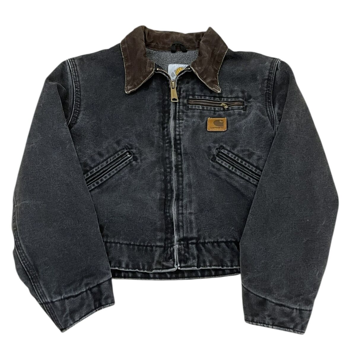 Vintage 90s Carhartt Detroit Jacket YYJ87 Black Youth Kids Vintage 90s Carhartt Detroit Jacket YYJ87 Black Youth Kids