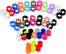 10-20Pcs Silicone Tunnels Ear Gauges Tunnels Plugs Stretcher Expander Set 2g-3/4