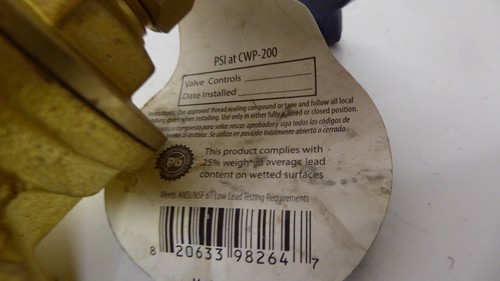 Homewerks 170-2-114-114 Brass Gate Valve 1-1/4" - Picture 4 of 10