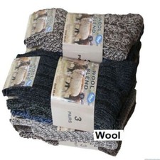 6 Pairs Mens Thick Wool Blend Warm Thermal Boots Hiking Army WORK Socks 6-11