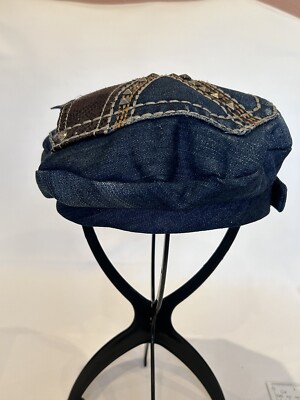 Upcycled Denim Jeans Beret Hat
