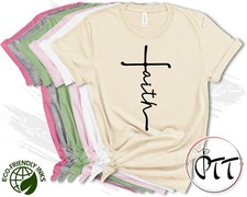 Faith Shirt, Christian Shirt, Faith T Shirt, Vertical Cross, Jesus, Religious