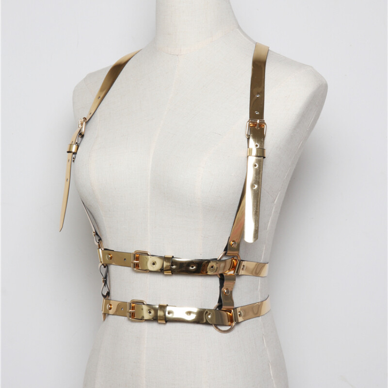Lady Body Punk Waist Belt PU Leather Harness Belts Vest  display picture 1