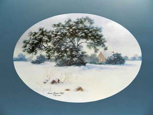 Winter's Refuge by Carol Gibson Sayle Winter Snow Landscape Large Trees ...