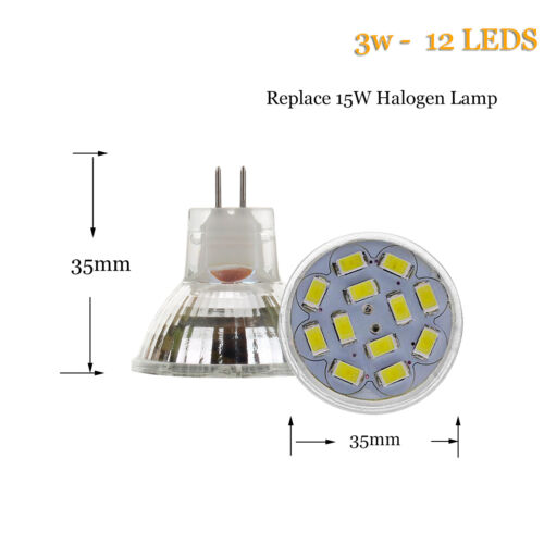 Mr11 Led Spot Light Bulb 2W 4W Dc 12V Daylight White 2835 Smd Gu4 Not Dimmable - Picture 6 of 19