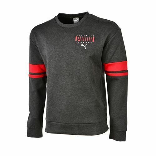 PUMA Athletic Department Regular Fit Dark Grey Mens Pullover 838336 07 A15d  for sale online | eBay