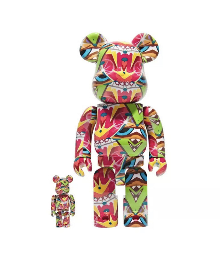 100% Authentic Bearbrick CRASH 100% & 400% Set Multicolor | eBay