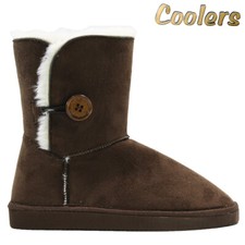 LADIES WARM WINTER SNUGG SNOW THERMAL FUR LINED ANKLE FLAT BOOTIES BOOTS SIZE