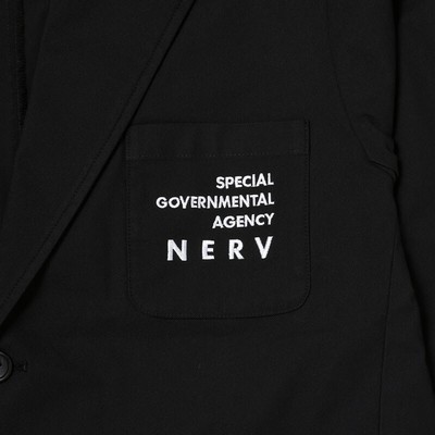 Evangelion RADIO EVA 142 NERV Embroidery Tailored Jacket BLACK L 