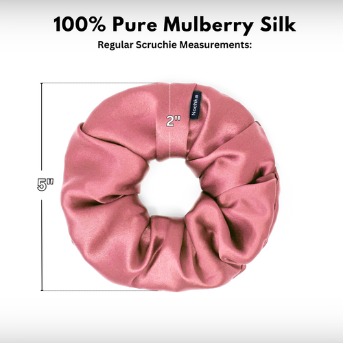 Regular 100% Mulberry Silk Scrunchie – Handmade in USA - Hair Tie - Picture 243 of 301