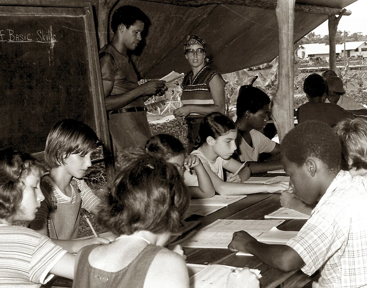 1978 JIM JONES & JONESTOWN CULT CLASSROOM Photo (196-P ) | eBay