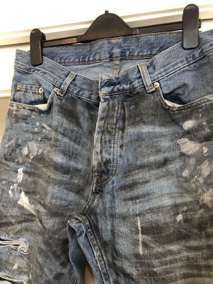 Helmut Lang Rare painter Distressed Ripped jeans denim Helmut Lang Rare painter Distressed Ripped jeans denim