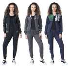 Womens Tracksuit Zip Up Women’s Sportswear Set 3 Pcs Terry Tracksuit Set S-XXL