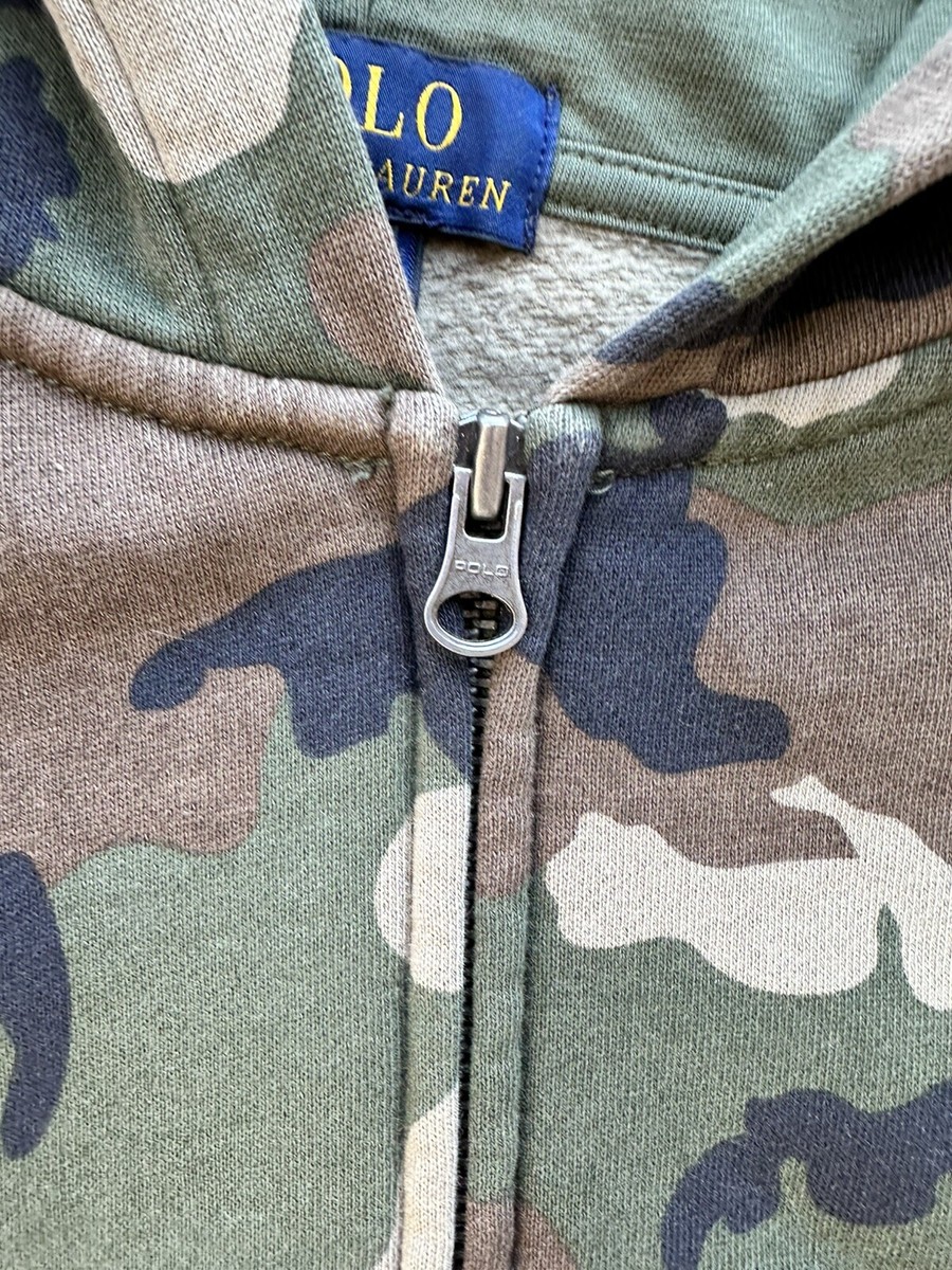 Polo Ralph Lauren Camo Hoodie Boys Size Xl Military PRL Zip Up | eBay