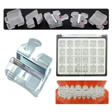 Orthodontic Ceramic Bracket Metal Slot Aesthetic Braces Roth 018 3M Clarity type