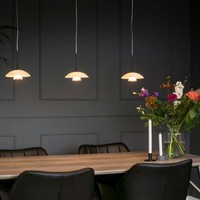 HäNgeleuchte Pendelleuchte Esszimmerlampe Led 1-Flammig Dimmbar Glas Weiß G9