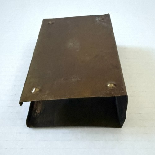 Antica scatola porta fiammiferi vintage in metallo custodia Sverige Svezia fiammiferi svedesi - Foto 4 di 7