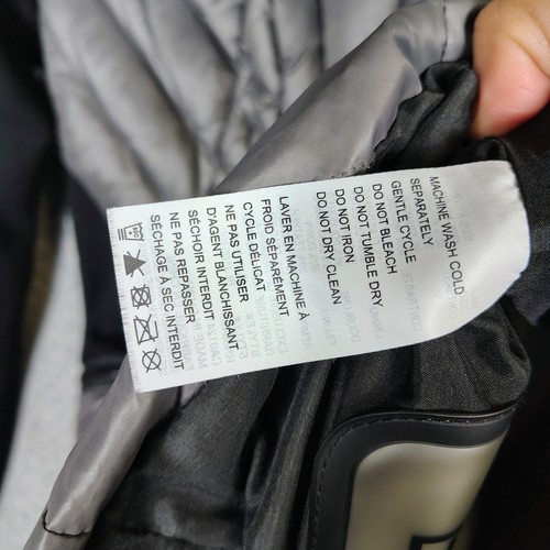 Blanc Noir Puffer Jacket Women's XS Gray Feather Down Asymmetrical Zip Hooded - Picture 14 of 14