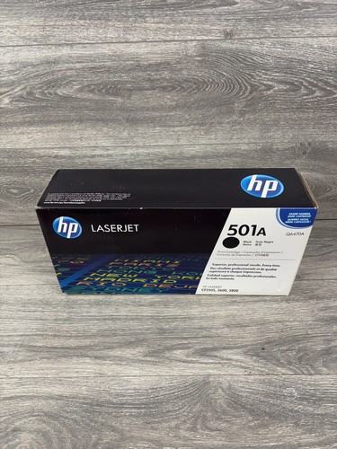 HP 501A Q6470A OEM Schwarz LaserJet Tonerkassette Versiegelte Verpackung Original - Bild 2 von 4