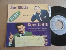 DISQUE 45T DE JEAN RIGAUX & ROGER COMTE AVEC LANGUETTE  " L'ACCIDENT "
