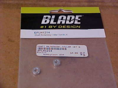 BLADE HELICOPTER PART - EFLH1214 = SHAFT RETAINING COLLAR SET : BCX (NEW)