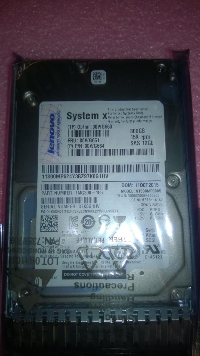 Lenovo 00WG660 300GB 15K 12GBPS SAS 2.5