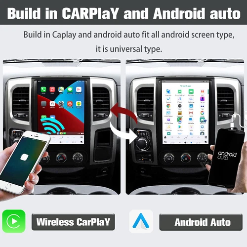 12.1" Car Stereo Radio For Dodge RAM 2013-2019 GPS Head Unit Wireless Carplay - Bild 4 von 6