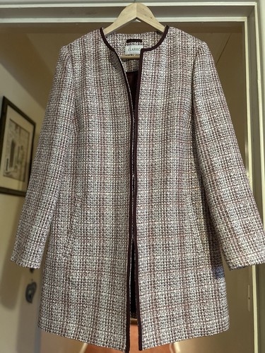 Klassische Longjacke von M&S Größe 12 Rosa Mix