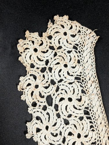 Victorian / Edwardian Antique Fashion Crochet Lace Collar - Picture 13 of 16