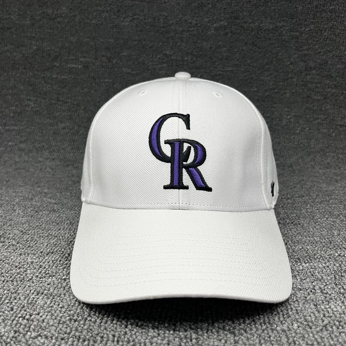 New '47 Brand Colorado Rockies White Clean Up Adjustable Baseball Hat Cap OSFA