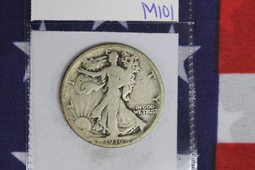 1916 Walking Liberty Half Dollar - Good Condition (M101)