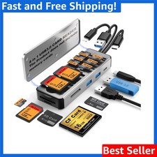 Portable 8-in-1 Multi SD Card Reader - Fast Transfer for Smartphones & Laptops
