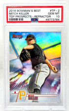 2018 Bowman Best REFRACTOR MITCH KELLER RC Rookie Baseball Card PSA 10 GEM MINT