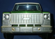 Vintage 1970s Chevrolet Nylint Farms Green Stake Flatbed Pickup Truck Vintage 1970s Chevrolet Nylint Farms Green Stake Flatbed Pickup Truck
